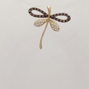 Złota zawieszka w kształcie ważki próby 585, 14k, 14 karat, asem, leśnica, wrocław